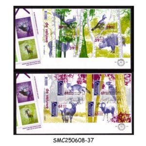 COVER from NETHERLANDS - 2004 FAUNA OF VELUWE NATURE RESERVE - SET OF 2 FDC