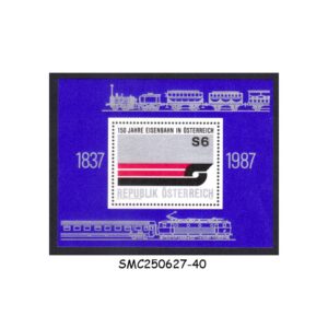 Stamps from AUSTRIA - 1987 150 YEARS OF RAILWAYS IN AUSTRIA SC#1399 - MIN. SHEET MINT NH