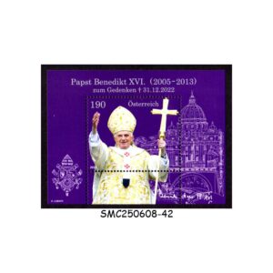 Stamps from AUSTRIA - 2023 POPE BENEDICT XVI - MIN. SHEET MINT NH