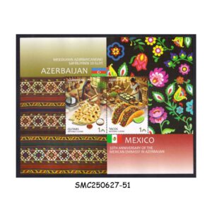 Stamps from AZERBAIJAN - 2024 10th ANNIVERSARY OF THE MEXICAN EMBASSY IN AZERBAIJAN - MIN/SHT MNH