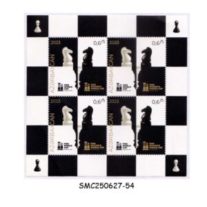 Stamps from AZERBAIJAN - 2023 FIDE WORLD CUP 2023 / CHESS - MINIATURE SHEET MINT NH