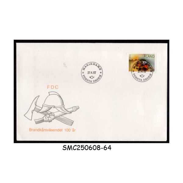 Cover from ALAND - 1987 100 YEARS OF THE FIRE BRIGADE IN ALAND - FDC