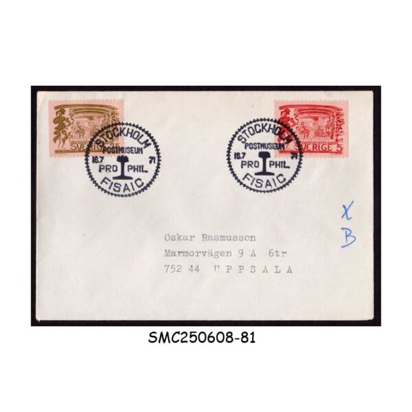 Cover from SWEDEN - 1971 COVER WITH FISAIC CANCELLATION