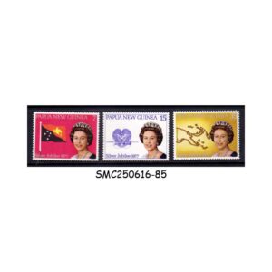 Stamps from PAPUA NEW GUINEA - 1977 QEII SILVER JUBILEE - SG#330-332 - 3V MINT NH