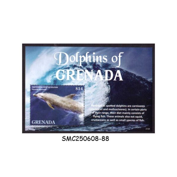 Stamps from GRENADA - 2021 DOLPHINS OF GRENADA / MARINE LIFE - MIN. SHEET MINT NH