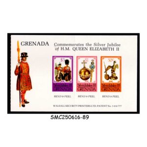Stamps from GRENADA - 1977 QEII SILVER JUBILEE - BOOKLET PANE - MINT NH ( SELF-ADHESIVE STAMPS)