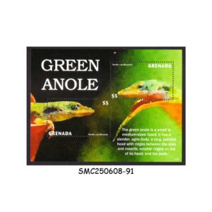 Stamps from GRENADA - 2021 GREEN ANOLE / REPTILE - MIN. SHEET MINT NH