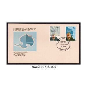 Cover from AUSTRALIA ANTARCTIC TERRITORY - 1982 SIR DOUGLAS MAWSON CENTENARY - FDC