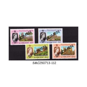 Stamps from ST. VINCENT - 1978 25th ANNIVERSARY OF QEII CORONATION - 4V MINT NH SPECIMEN