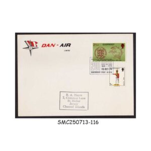 Cover from GUERNSEY - 1974 DAN-AIR SPECIAL CARD WITH 201 SQUADRON ROYAL AIR FORCE CANCELLATION