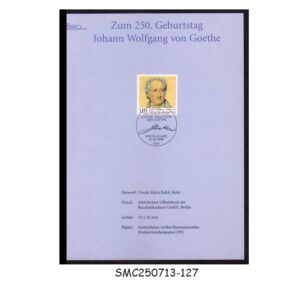 Stamps from GERMANY - 1999 JOHANN WOLFGANG VON GOETHE - FOLDER - FDI
