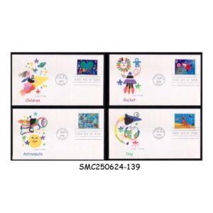 Stamps from UNITED STATES 2000 STAMPIN' THE FUTURE CHILDREN'S ART STAMPS - SET OF 4 FDC