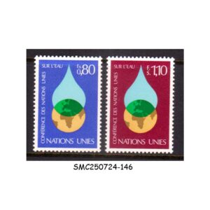Stamps from UNITED NATIONS GENEVA UNO - 1977 WATER CONFERENCE - 2V - MINT NH