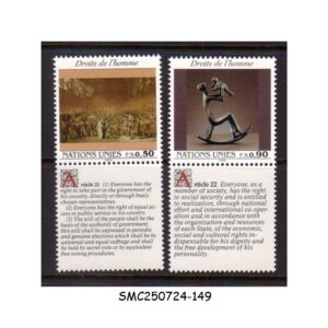 Stamps from UNITED NATIONS GENEVA UNO - 1992 HUMAN RIGHTS - 2V - MINT NH