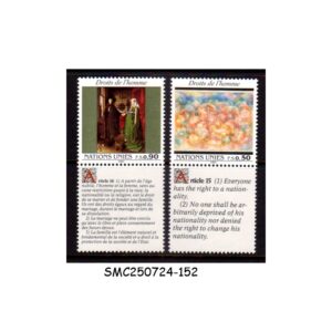 Stamps from UNITED NATIONS GENEVA UNO - 1991 HUMAN RIGHTS - 2V - MINT NH
