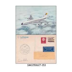 FFC from NETHERLANDS - 1967 LUFTHANSA BOEING JET 707 AMSTERDAM to NEW YORK FIRST FLIGHT CARD