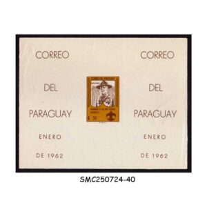 Stamps from PARAGUAY - 1962 LORD BADEN POWELL / SCOUTING / BOY SCOUTS - SOUVENIR SHEET MNH IMPERF