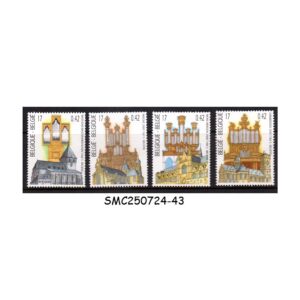 Stamps from BELGIUM - 2000 TOURIST PUBLICITY - CHURCHES AND CHURCH ORGAN - 4V - MINT NH