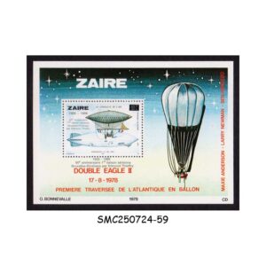 Stamps from ZAIRE - 1978 DOUBLE EAGLE II / ZEPPELIN / BALLOON - MIN. SHEET MINT NH