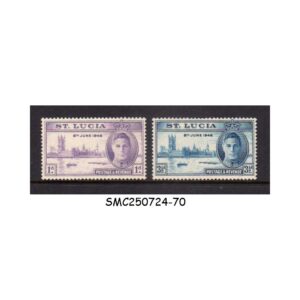 Stamps from ST. LUCIA - 1946 KGVI VICTORY & PEACE - 2V MINT LH