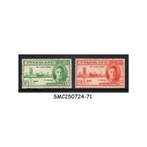 Stamps from NYASALAND - 1946 KGVI VICTORY & PEACE - 2V MINT LH