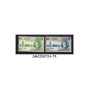 Stamps from FIJI - 1946 KGVI VICTORY & PEACE - 2V MINT HINGED