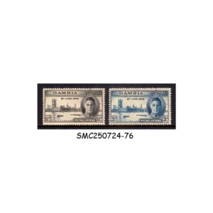Stamps from GAMBIA - 1946 KGVI VICTORY & PEACE - 2V MINT LH