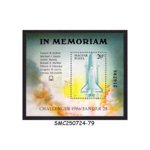 Stamps from HUNGARY - 1986 IN MEMORY OF CHALLENGER-CATASTROPHE / SPACE - MIN. SHEET MINT NH