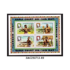 Stamps from GHANA - 1980 STAMP EXPO - LONDON 1980 OVPT - MIN. SHEET MINT NH