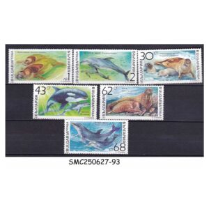 Stamps from BULGARIA - 1991 HELP SAVE THE OCEAN / WHALE DOLPHIN FISH MARINE LIFE 6V MNH