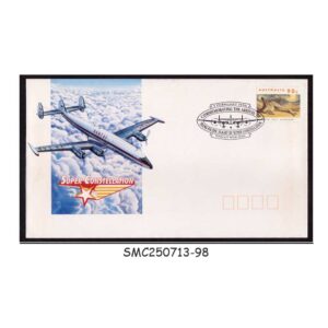Cover from AUSTRALIA - 1996 THE ARRIVAL OF TRANS-PACIFIC FLIGHT BY SUPER CONSTELLATION COVER with CANCL.