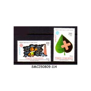 Stamps from TURKEY - 1986 EUROPA / FLOWER - 2V MINT NH