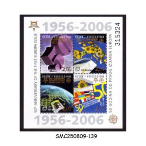 Stamps from BOSNIA & HERZEGOVINA, CROATIAN ADMIN. 2006 50th ANNIV. OF THE 1st EUROPA ISSUE - M/S MNH