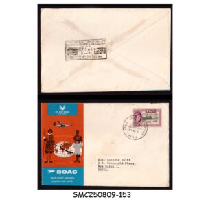 Cover from FIJI - 1965 B.O.A.C. AIRLINES NADI to NEW DELHI - FIRST FLIGHT COVER FFC