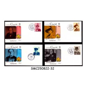 Stamps from GREAT BRITAIN - 1974 BIRTH CENTENARY OF SIR WINSTON CHURCHILL SET OF 4 FDC