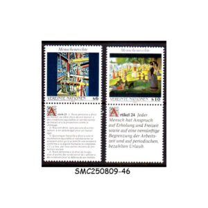 Stamps from UNITED NATIONS VIENNA OFFICE - 1992 HUMAN RIGHTS - 2V MINT NH