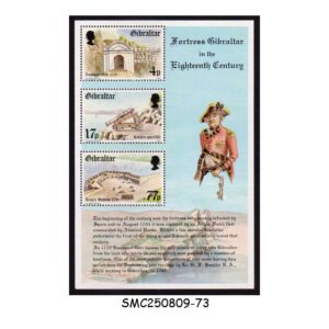Stamps from GIBRALTAR - 1983 FORTRESS IN GIBRALTAR 18th CENTURY - MIN. SHEET MINT NH