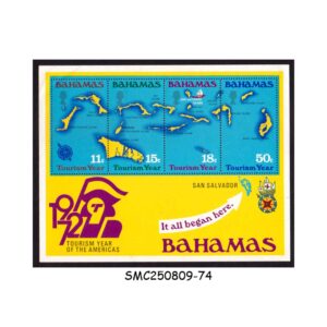 Stamps from BAHAMAS - 1972 TOURISM YEAR - MIN. SHEET MINT NH
