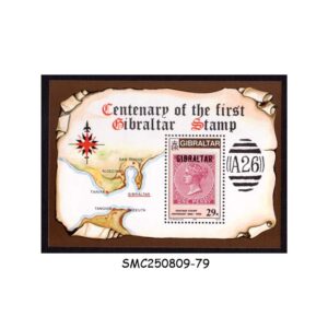 Stamps from GIBRALTAR - 1986 CENTENARY OF FIRST GIBRALTAR STAMP - MIN. SHEET MINT NH