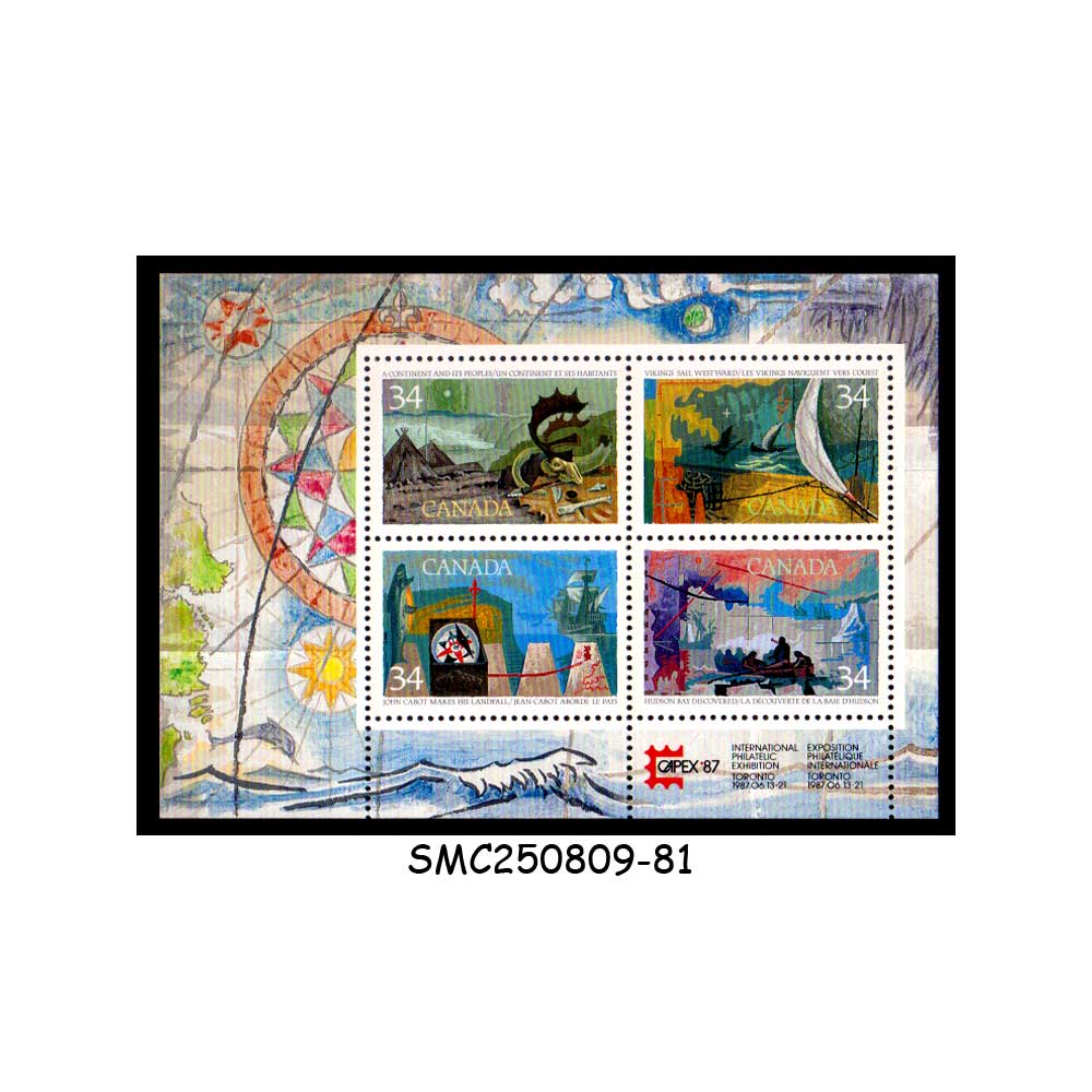 Stamps from CANADA - 1987 CAPEX '87 INTERNATIONAL PHILATELIC EXHIBITION - MIN. SHEET MINT NH