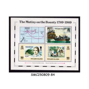 Stamps from PITCAIRN ISLANDS - 1989 THE MUTINY ON THE BOUNTY - MIN. SHEET MINT NH