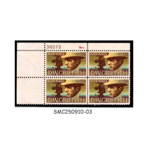 Stamps from UNITED STATES USA - 1975 DAVID WARK GRIFFITH - ARTIST  SCOTT#1555 - BLOCK OF 4 MNH