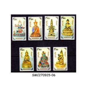 Stamps from MONGOLIA - 1991 MONGOLIAN GOD FIGURES / BUDDHA - 7V MINT NH