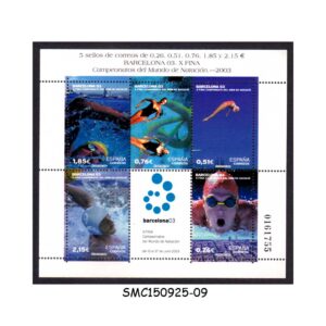 Stamps from SPAIN - 2003 SWIMMING WORLD CHAMPIONSHIPS, BARCELONA - MIN. SHEET MINT NH