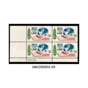 Stamps from UNITED STATES USA - 1975 WORLD PEACE THROUGH LAW  - SC#1576 - BLOCK OF 4 - MINT NH