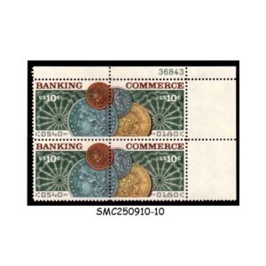 Stamps from UNITED STATES USA - 1975 BANKING & COMMERCE - BLOCK OF 4 - MINT NH