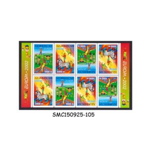 Stamps from AZERBAIJAN - 2002 EUROPA / CIRCUS - BOOKLET PANE - MINT NH