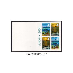 Stamps from AZERBAIJAN - 2001 EUROPA  / WATER - SEA MAMMAL STAMP BOOKLET - ( 4-STAMPS) MNH