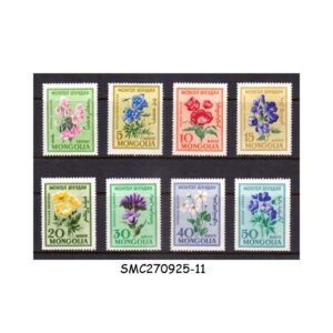 Stamps from MONGOLIA - 1960 FLOWERS - 8V MINT NH
