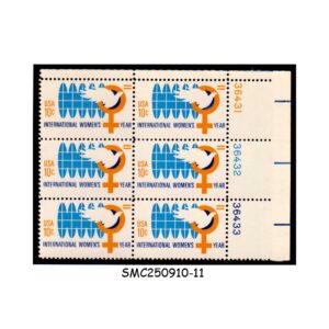 Stamps from UNITED STATES USA - 1975 INTERNATIONAL WOMEN'S YEAR - BLOCK OF 6 - MINT NH